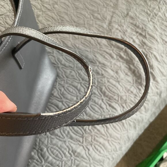 Kurt Geiger Richmond Shopper Gray Leather Tote Bag - Picture 3 of 9